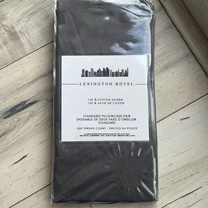 NWT 100% Cotton Sateen Slate Pillowcase Pair